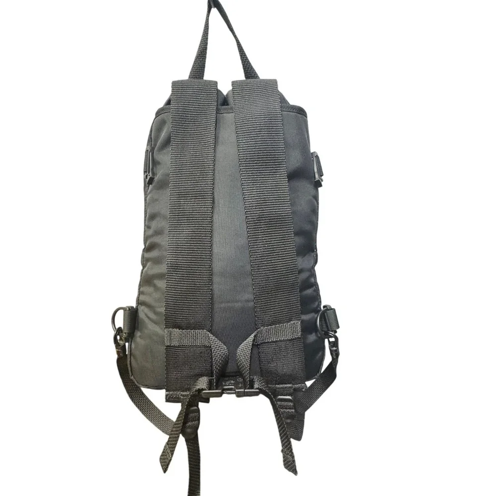 REI Mini Backpack Black Nylon Mesh Front Pocket Adjustable Straps Daypack Bag
